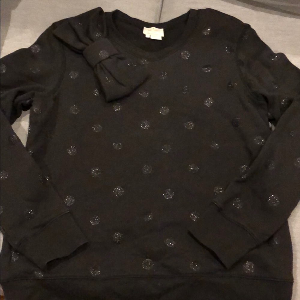 Kate Spade Glitter Dot Bow Sweatshirt